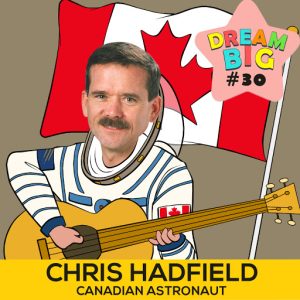 DB 030: Astronaut Chris Hadfield On Achieving The Impossible & Making Burritos In Space caricature