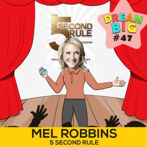 DB 047: Mel Robbins On The 5-Second Rule That Will Make Your Big Dreams A Reality caricature