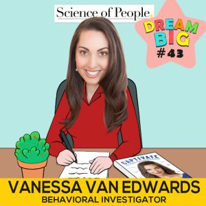 DB 043: Vanessa Van Edwards On How To Make New Friends & Feel Confident caricature
