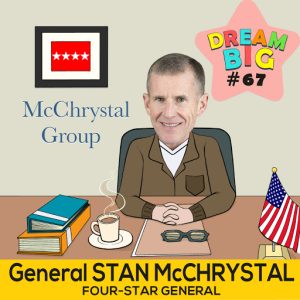 DB 067: General Stanley McChrystal On How To Be A Leader caricature
