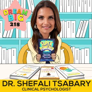 DB 218: Dr. Shefali Tsabary On How To Be Superpowered! caricature
