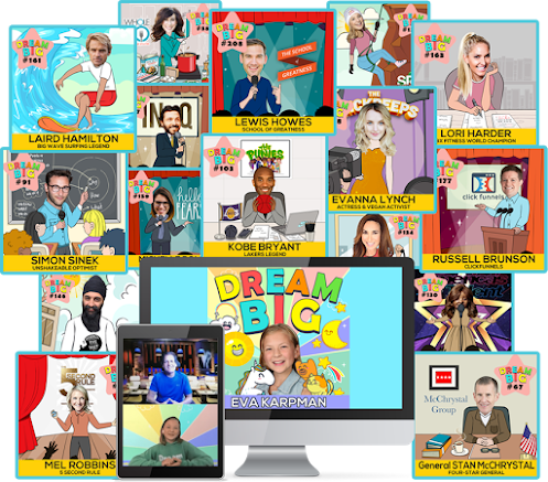 Collage of featured guests and video content